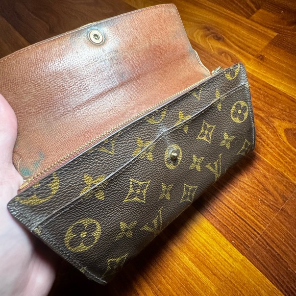 AUTHENTIC Louis Vuitton Porte Monnaie Monogram Pochette Credit Long Wallet - Picture 6 of 7